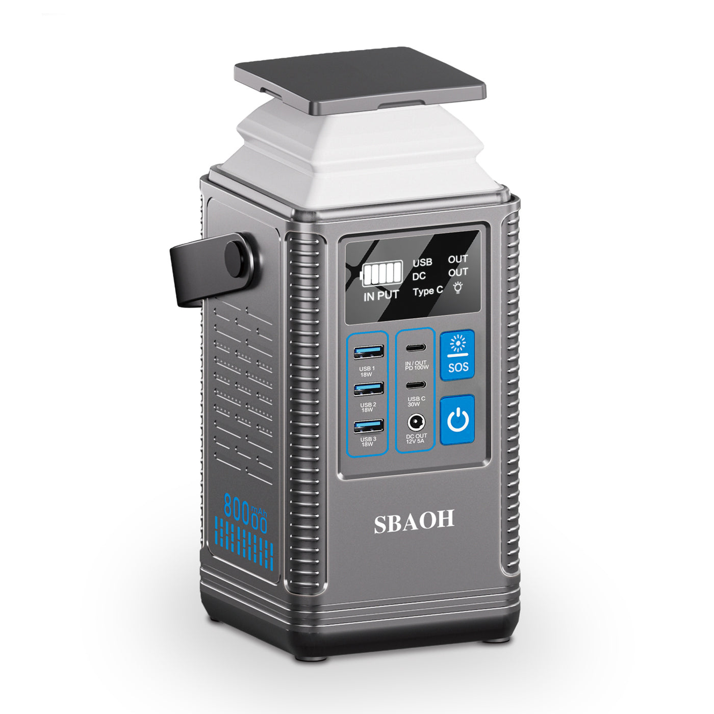 Power Station, 296Wh Lithium Battery, Mobile Power Supply, 80000mAh Portable Rechargeable Battery, Outdoor