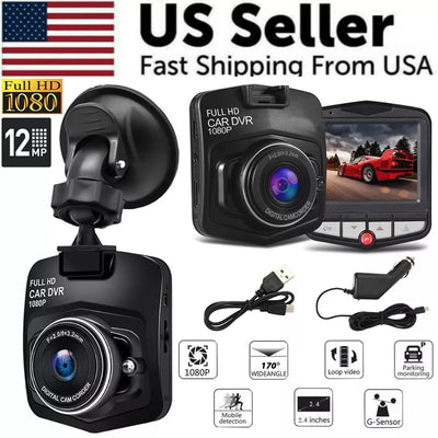 2.4 Inch, Full HD 1080P Dash Cam, Front Or Rear Camera, Night Vision, G Sensor