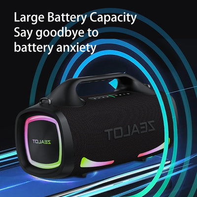 100W Wireless Speaker-24000mAh Battery, IPX5 Waterproof, Loud Stereo Sound, Strong Bass, Family, Car, Outdoor, Camping, Party