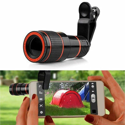 HD 8X Clip On Optical Zoom Telescope Camera Lens, Universal Mobile Cell Phone