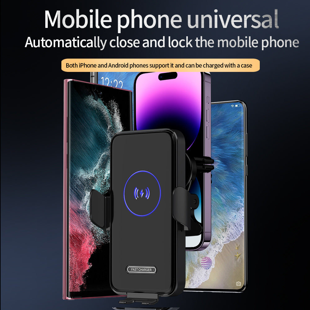 Wireless Car Charger, 15W Fast Charging, Phone Holder