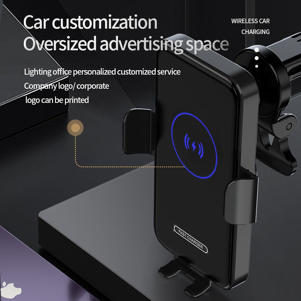 Wireless Car Charger, 15W Fast Charging, Phone Holder