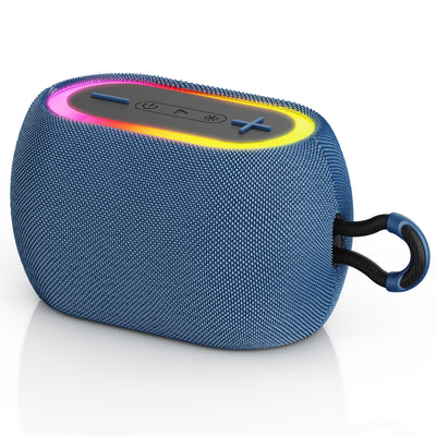 JYX L1Black Portable Bluetooth Speaker, Mini, Wireless, DJ Lights, Rich Stereo Bass, Aux, IPX7 Waterproof