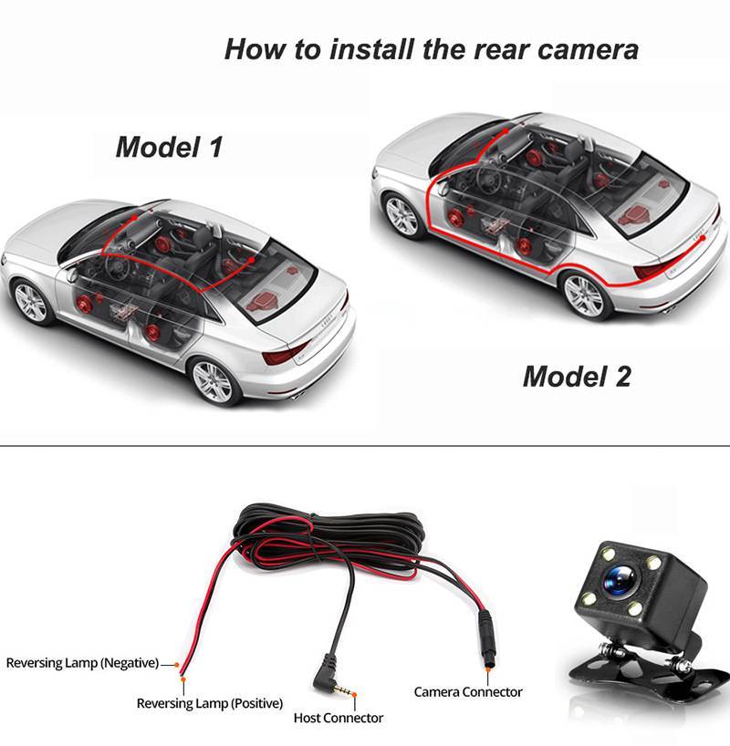 Dash Cam, FHD 1080P, Front/Rear, Dual Lens, G-Sensor
